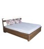 Lodgy Queen Size Bed with Storage in Brown Colour