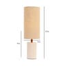 Log Beige Shade Table Lamp With Fabric Base