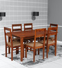 Logan 6 Seater Dining Set in Walnut Finish