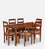 Logan 6 Seater Dining Set in Walnut Finish