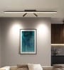 Logan 600mm Linear Ceiling Light Black Body with Dual Spot Warm White LED 16W + 2 3W Modern Living Room Light