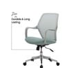 Logan Breathable Mesh Back Chair In Grey Color