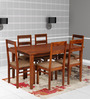 Logan 6 Seater Dining Set in Walnut Finish