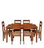 Logan 6 Seater Dining Set in Walnut Finish