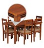 Logan 6 Seater Dining Set in Walnut Finish