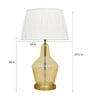 Milan Black Cotton Fabric Shade Night Lamp With Metal & Glass Base