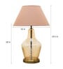 Naples White Cotton Fabric Shade Night Lamp With Metal & Glass Base