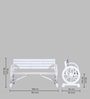 Spann Solid Wood Settee in White Colour