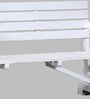 Spann Solid Wood Settee in White Colour