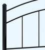 Lona King Size Metallic Bed in Black Colour