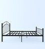 Lona King Size Metallic Bed in Black Colour