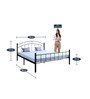Lona King Size Metallic Bed in Black Colour