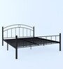 Lona King Size Metallic Bed in Black Colour