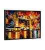 London Bridge Multicolour Synthetic Wood Framed Canvas Wall Painting
