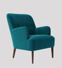 London Velvet Arm Chair In Teal Blue Colour