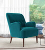 London Velvet Arm Chair In Teal Blue Colour