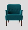 London Velvet Arm Chair In Teal Blue Colour