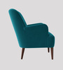 London Velvet Arm Chair In Teal Blue Colour