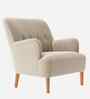 London Velvet Lounge Chair In Beige Color