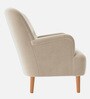 London Velvet Lounge Chair In Beige Color