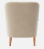 London Velvet Lounge Chair In Beige Color