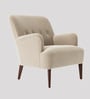 London Velvet Lounge Chair In Beige Color