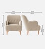 London Velvet Lounge Chair In Beige Color