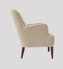 London Velvet Lounge Chair In Beige Color