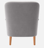 London Velvet Lounge Chair In Grey Colour