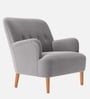 London Velvet Lounge Chair In Grey Colour