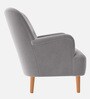 London Velvet Lounge Chair In Grey Colour