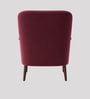 London Velvet Lounge Chair In Maroon Color