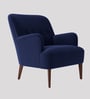 London Velvet Lounge Chair In Navy Blue Color