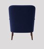 London Velvet Lounge Chair In Navy Blue Color