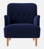 London Velvet Lounge Chair In Navy Blue Color