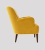 London Velvet Lounge Chair In Yellow Color