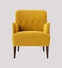 London Velvet Lounge Chair In Yellow Color