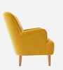 London Velvet Lounge Chair In Yellow Color