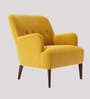 London Velvet Lounge Chair In Yellow Color