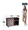 Look Out TV Console In Brown Teak Finish