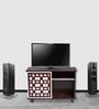 Look Out TV Console In Brown Teak Finish