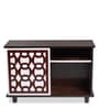 Look Out TV Console In Brown Teak Finish