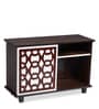 Look Out TV Console In Brown Teak Finish