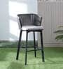 Ventura Loop Hydrangea B Bar Stool In Grey Finish