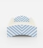 Loopy Loop Toddler Bed in White and Light Blue Stripes
