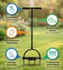 Green Ergonomic Loosener Heavy Duty 4 Spike Lawn Aerator