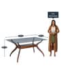 Lopez Solid Wood 6 Seater Dining Set in Walnut Finish