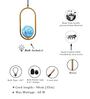 Lora Blue Metal Hanging Light