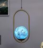Lora Blue Metal Hanging Light