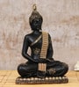 Lord Buddha Black Polyresin Idol